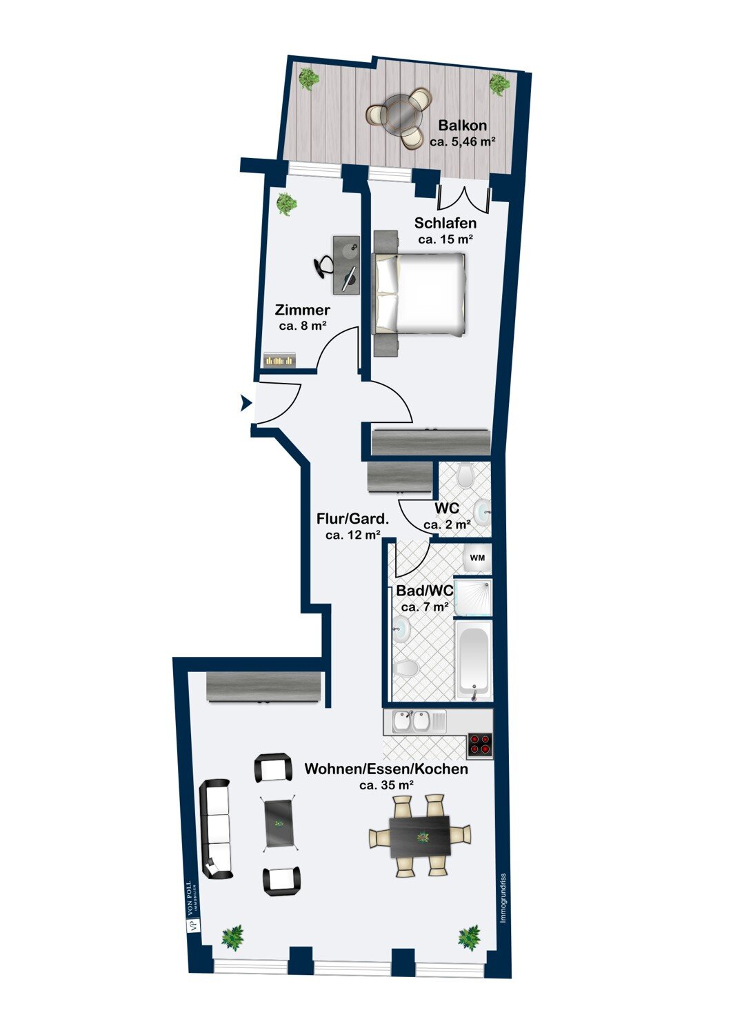 Wohnung zum Kauf 649.000 € 3 Zimmer 83 m²<br/>Wohnfläche 2.<br/>Geschoss Altstadt - Mitte Freiburg im Breisgau 79098