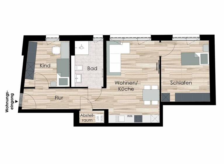 Wohnung zum Kauf provisionsfrei als Kapitalanlage geeignet 205.000 € 3 Zimmer 66,4 m² Goethestraße 11 Ohrdruf 99885