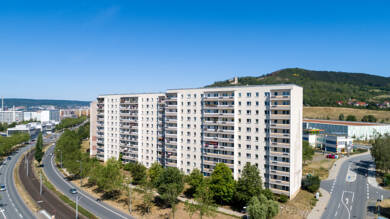 Wohnung zur Miete nur mit Wohnberechtigungsschein 145 € 1 Zimmer 23,8 m² 4. Geschoss Ziegesarstr. 7 Lobeda - Ost Jena 07747