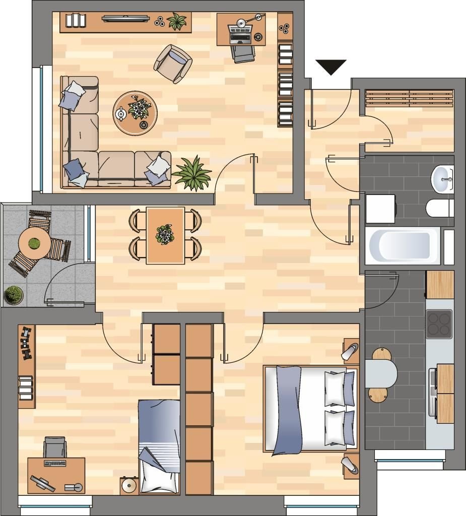 Wohnung zur Miete 499 € 3 Zimmer 80,1 m²<br/>Wohnfläche EG<br/>Geschoss Wilhelm-Leuschner-Straße 4 Borßum / Hilmarsum Emden 26725