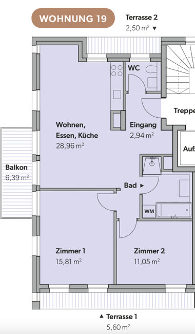 Wohnung zur Miete 1.791 € 3 Zimmer 75,9 m²<br/>Wohnfläche 2.<br/>Geschoss August-Bebel-Ring 8 Ledermuseum Offenbach 63067