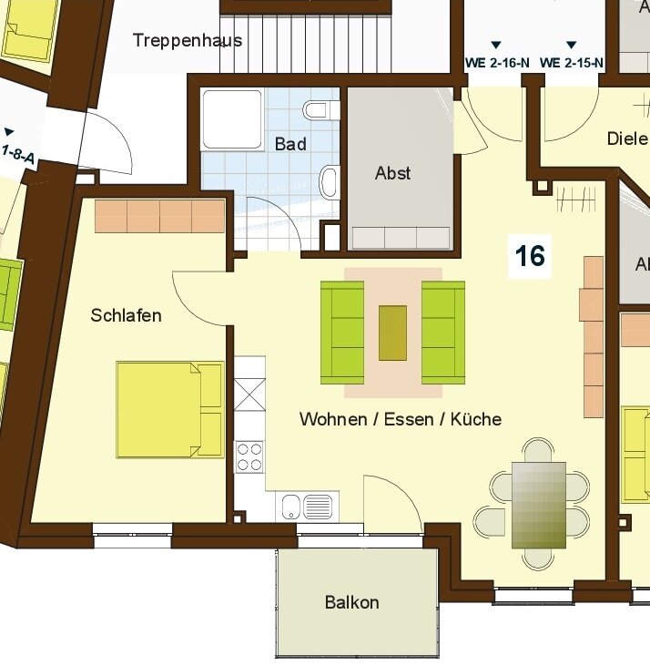 Wohnung zur Miete 720 € 2 Zimmer 80 m²<br/>Wohnfläche 2.<br/>Geschoss 01.01.2025<br/>Verfügbarkeit Kölner Str. 1-3 Innenstadt Gevelsberg 58285