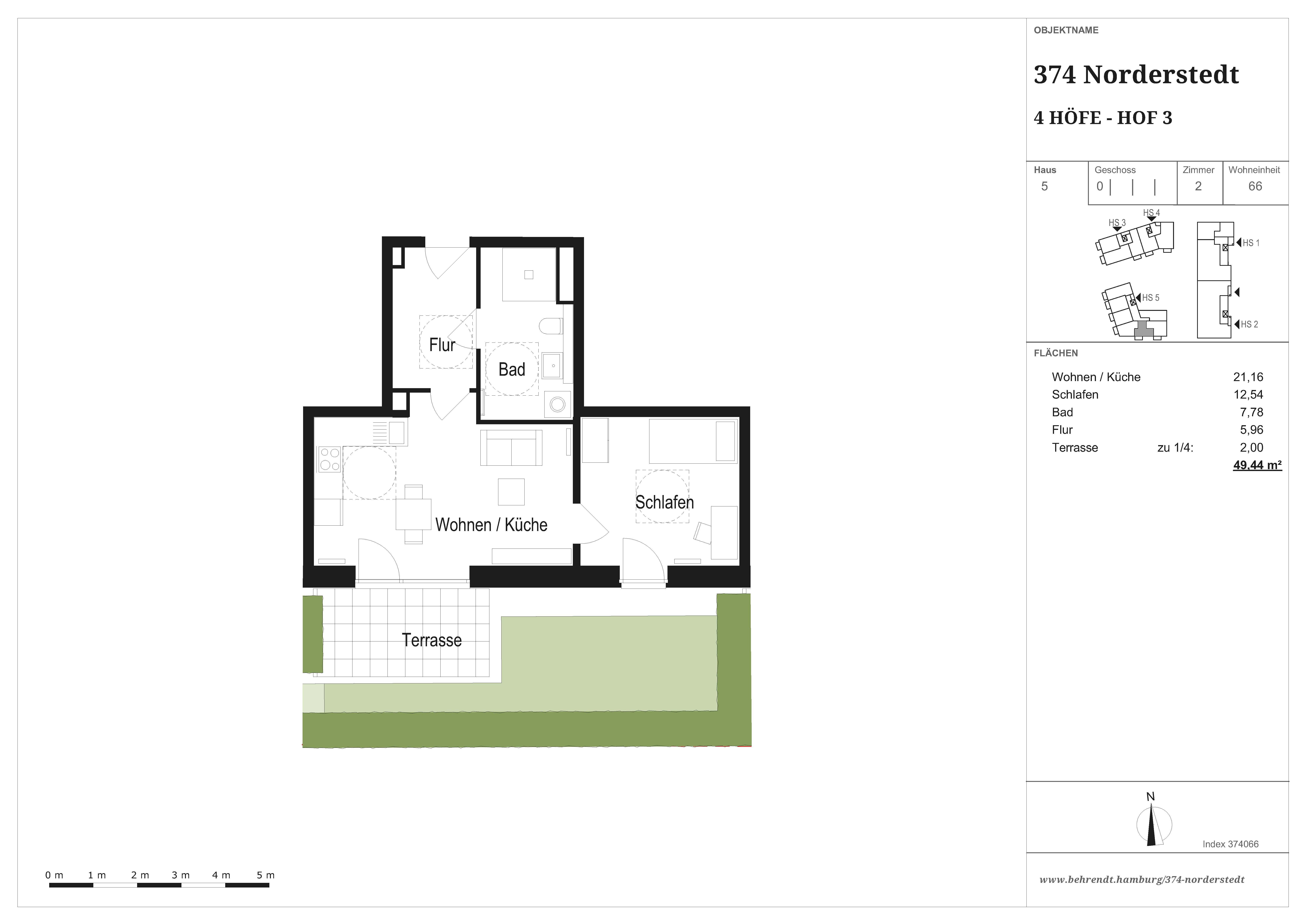 Wohnung zur Miete 850 € 2 Zimmer 49,4 m²<br/>Wohnfläche EG<br/>Geschoss Friedrichsgabe Norderstedt 22850