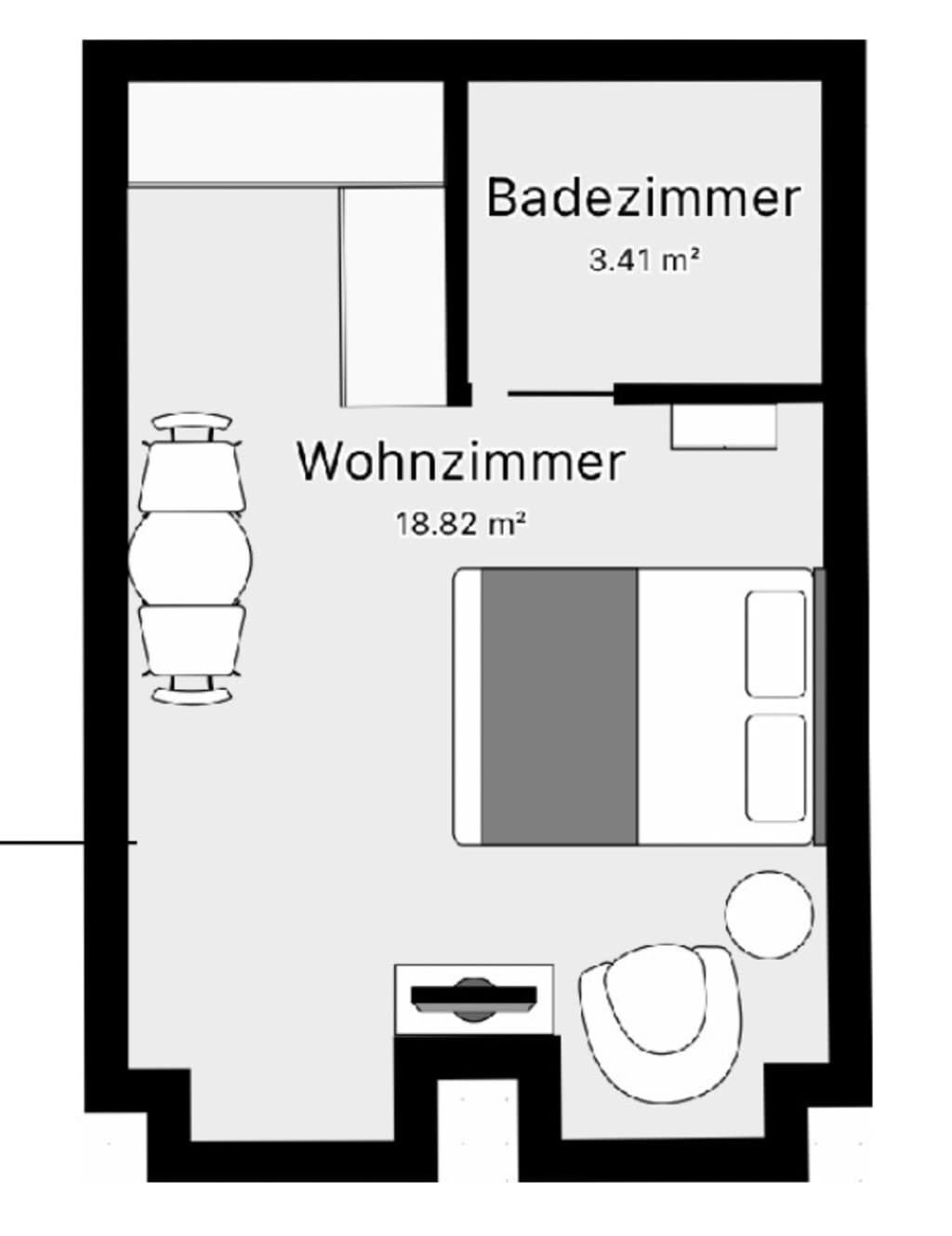 Wohnung zur Miete Wohnen auf Zeit 1.819 € 1 Zimmer 22 m²<br/>Wohnfläche 26.01.2025<br/>Verfügbarkeit Corneliusstraße Friedrichstadt Düsseldorf 40215