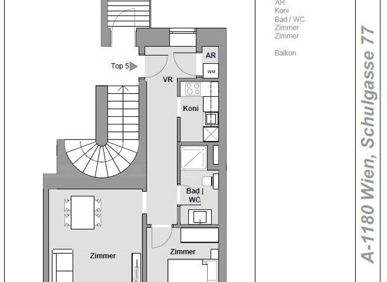 Wohnung zum Kauf 410.000 € 2 Zimmer 48,8 m² 2. Geschoss Wien 1180
