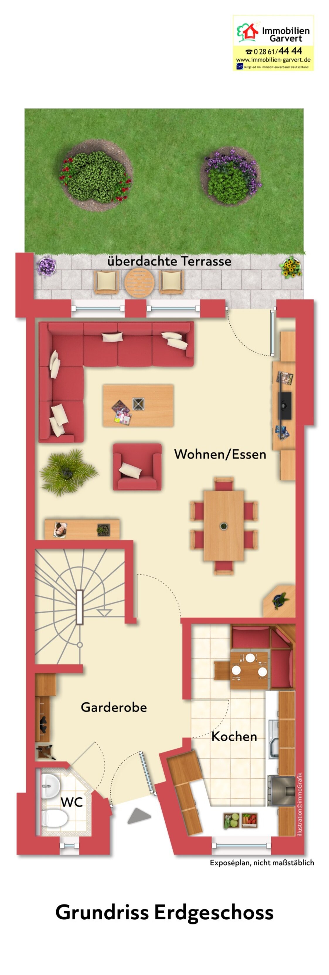 Reihenmittelhaus zum Kauf 329.000 € 4 Zimmer 116 m²<br/>Wohnfläche 151 m²<br/>Grundstück Gemen Borken 46325