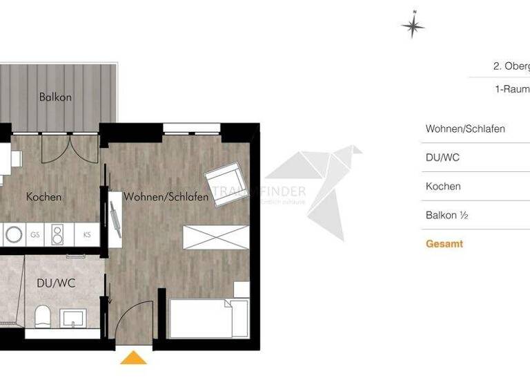 Studio zur Miete - Erstbezug 493 € 1 Zimmer 34 m² 2. Geschoss frei ab 01.03.2026 Unritzstraße 38 Rabenstein Chemnitz 09117
