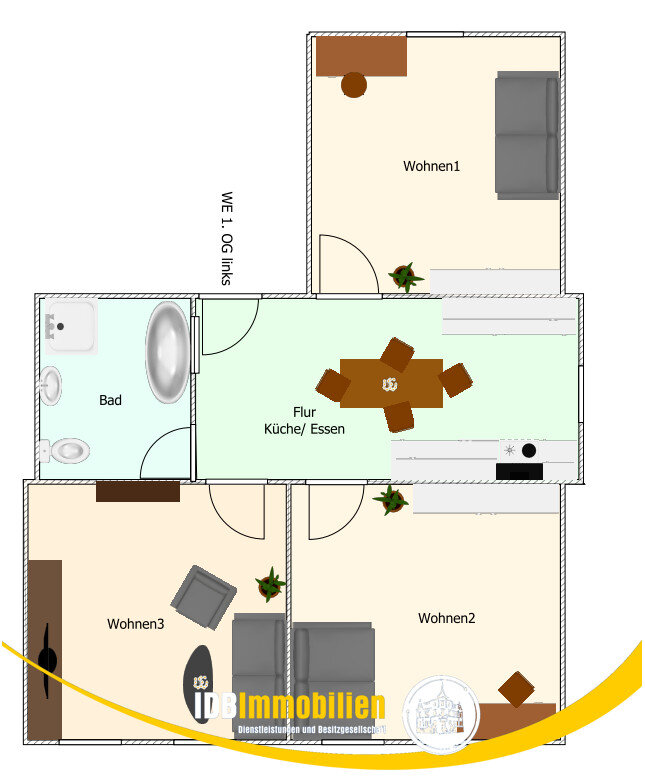 Wohnung zur Miete 700 € 3 Zimmer 82 m²<br/>Wohnfläche ab sofort<br/>Verfügbarkeit Schillerstraße 6 Freital Freital 01705