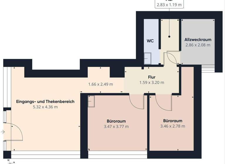 Laden zum Kauf 1.357 € 3 Zimmer 62,3 m² Verkaufsfläche Bretten 75015