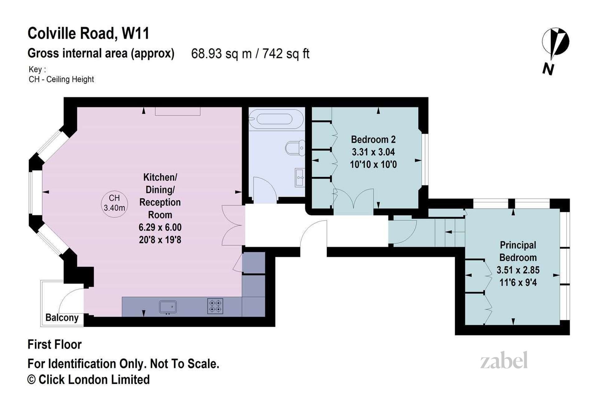 Wohnung zum Kauf provisionsfrei 1.953.270 € 3 Zimmer 68,9 m²<br/>Wohnfläche London W11 2BT