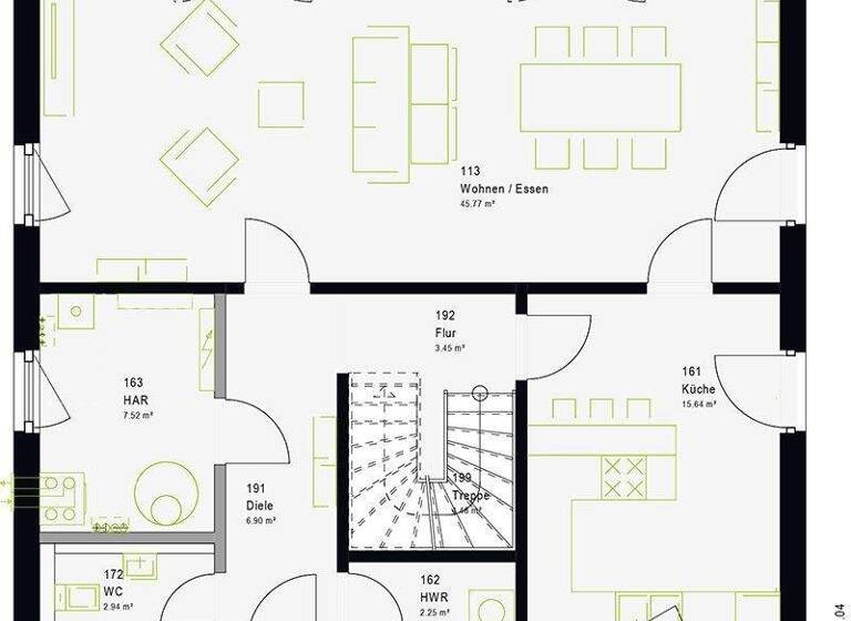 Einfamilienhaus zum Kauf provisionsfrei 435.547 € 4 Zimmer 154 m² 770 m² Grundstück Biebelried 97318