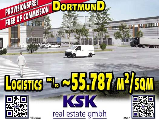 Logistikzentrum zur Miete - Erstbezug provisionsfrei 55.787 m² Lagerfläche teilbar von 18.489 m² bis 55.787 m² Bodelschwingh Dortmund 44357