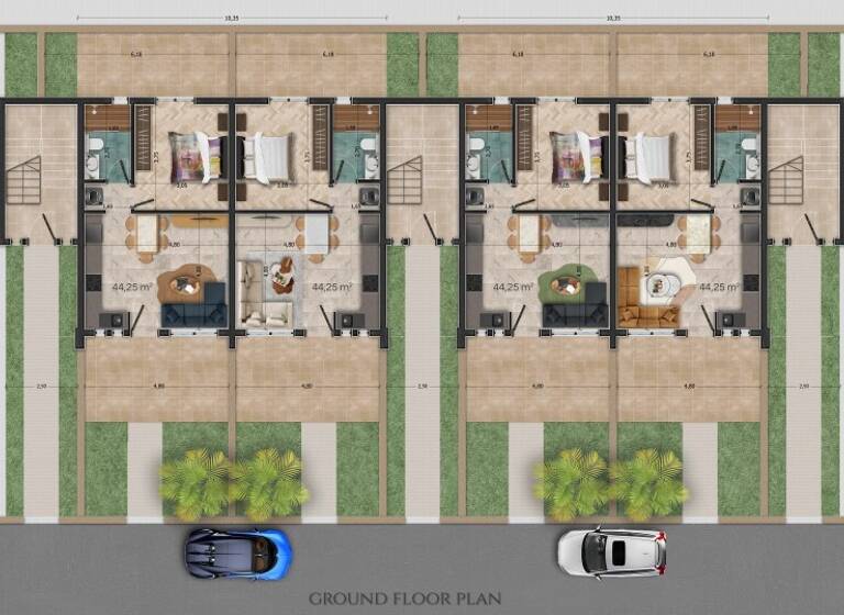 Studio zum Kauf 135.000 € 2 Zimmer 44 m² EG Asprovalta