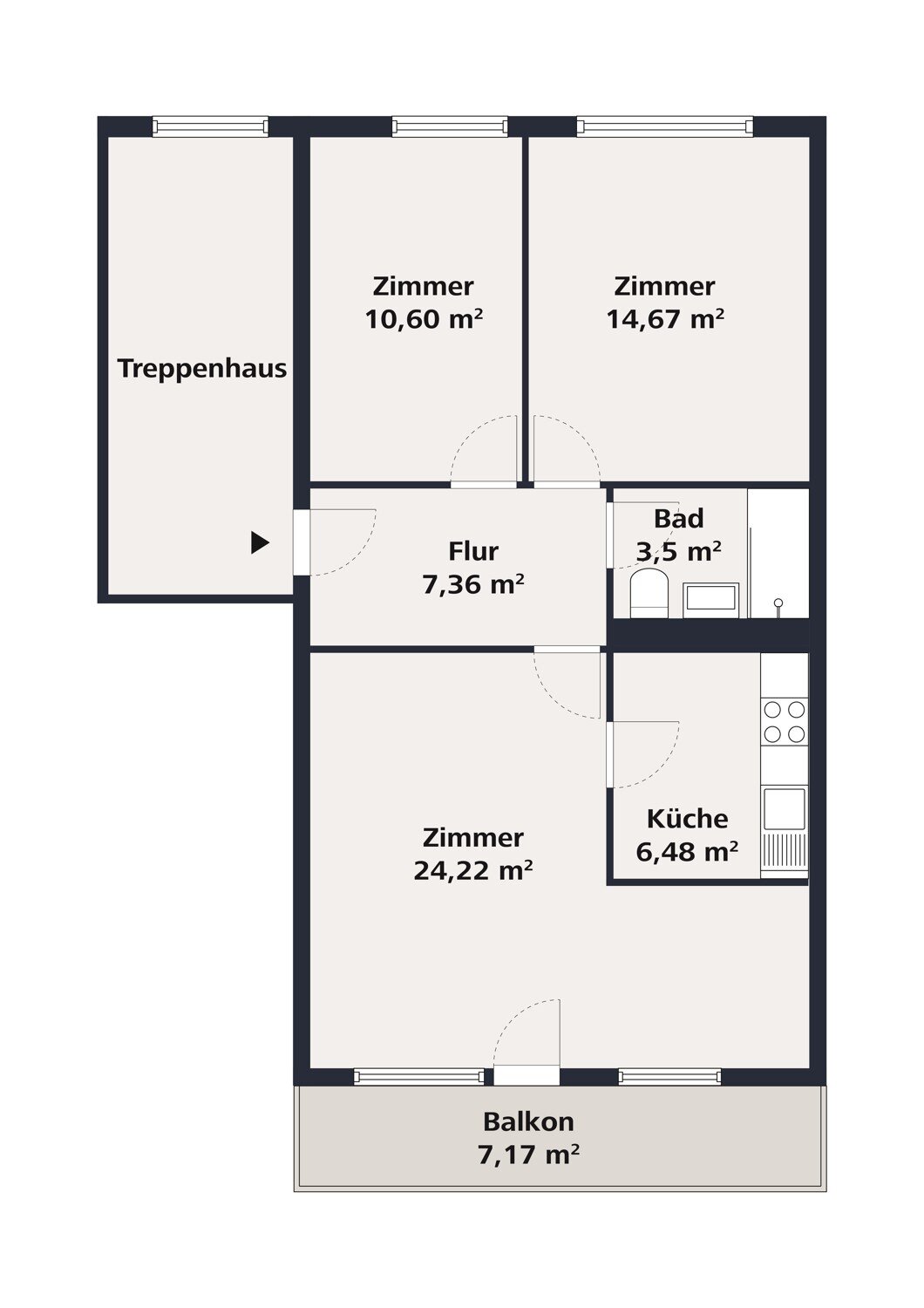 Wohnung zum Kauf 249.000 € 3 Zimmer 70 m²<br/>Wohnfläche 2.<br/>Geschoss Buch Berlin / Buch 13125