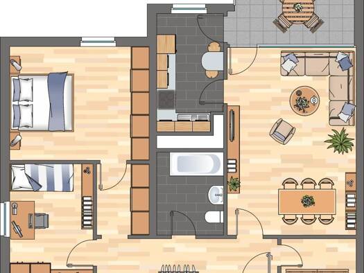 Wohnung zur Miete 769 € 3 Zimmer 72,2 m² 11. Geschoss frei ab 07.08.2026 Bayernplatz 8 Neustadt-Stadt Neustadt an der Weinstraße 67433
