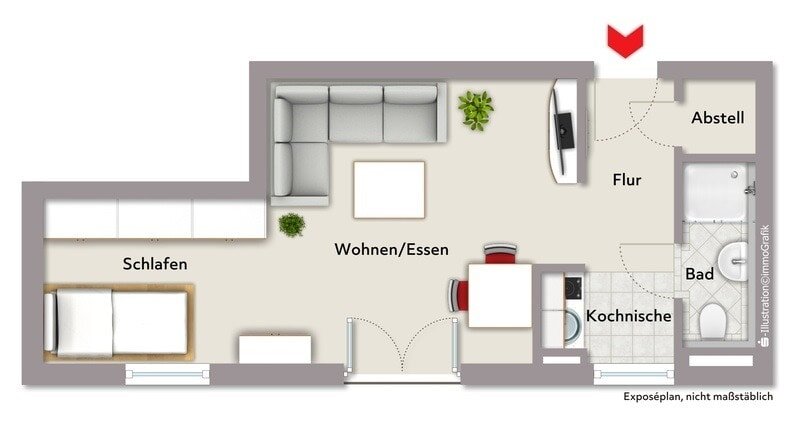 Wohnung zum Kauf 109.000 € 1 Zimmer 30 m²<br/>Wohnfläche 1.<br/>Geschoss Dietesheim Mühlheim 63165