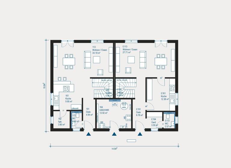 Doppelhaushälfte zum Kauf 614.000 € 8 Zimmer 262,4 m² 543 m² Grundstück Bad Mergentheim 97980