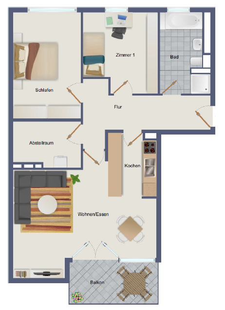 Wohnung zur Miete 1.255 € 3 Zimmer 90 m²<br/>Wohnfläche 1.<br/>Geschoss 01.03.2025<br/>Verfügbarkeit Am Göhlenbach 29 b Hittfeld Seevetal 21218