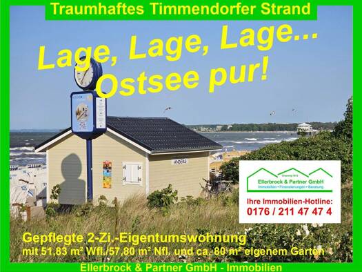 Wohnung zum Kauf 349.000 € 2 Zimmer 51,8 m² 1. Geschoss Poststraße 56 Timmendorfer Strand 23669