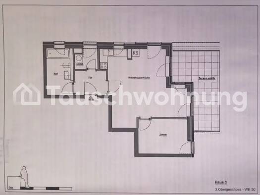 Terrassenwohnung zur Miete Tauschwohnung 808 € 2 Zimmer 67 m² 3. Geschoss Hausbruch Hamburg 21149