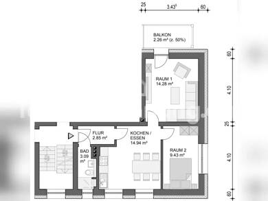 Wohnung zur Miete Tauschwohnung 495 € 2 Zimmer 47 m² 2. Geschoss Wülfel Hannover 30519