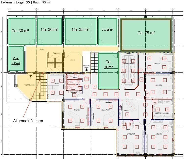 Bürofläche zur Miete 630 € 1 Zimmer 35 m²<br/>Bürofläche Hummelsbüttel Hamburg 22339