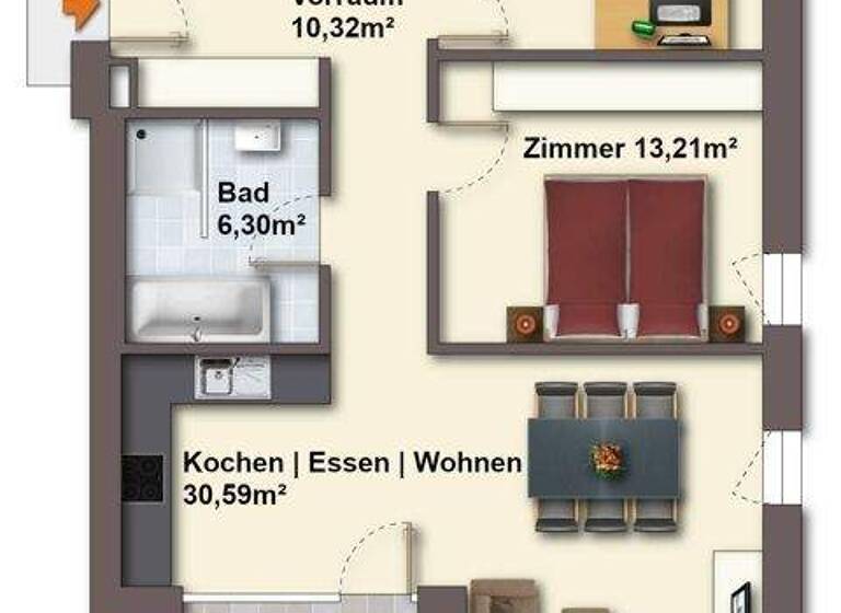 Wohnung zum Kauf 498.000 € 3 Zimmer 77,6 m² EG Beim Mühlbach 6 Feldkirch 6800