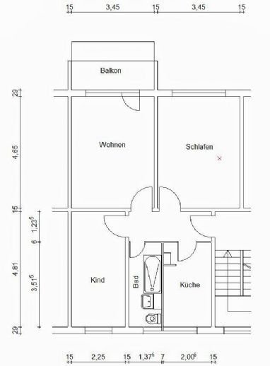 Wohnung zur Miete 420 € 3 Zimmer 62 m²<br/>Wohnfläche 1.<br/>Geschoss ab sofort<br/>Verfügbarkeit Südring 125 Weißenfels Weißenfels 06667