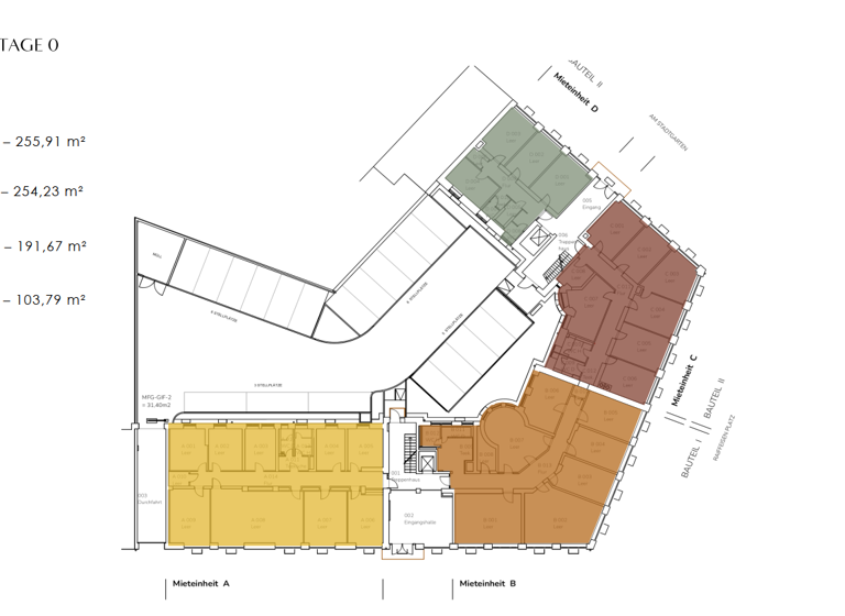 Büro-/Praxisfläche zur Miete provisionsfrei 4.024 m²<br/>Bürofläche ab 260 m²<br/>Teilbarkeit Südweststadt Karlsruhe 76137