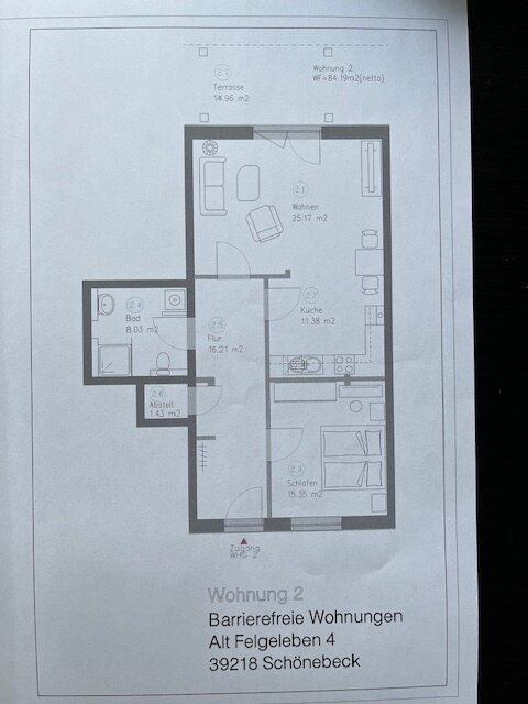 Wohnung zur Miete 775 € 2 Zimmer 84,2 m²<br/>Wohnfläche EG<br/>Geschoss 01.02.2025<br/>Verfügbarkeit Alt Felgeleben 4 Schönebeck Schönebeck (Elbe) 39218