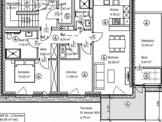 Wohnung zum Kauf - Erstbezug 417.410 € 3 Zimmer 84,2 m² EG Husum Husum 25813