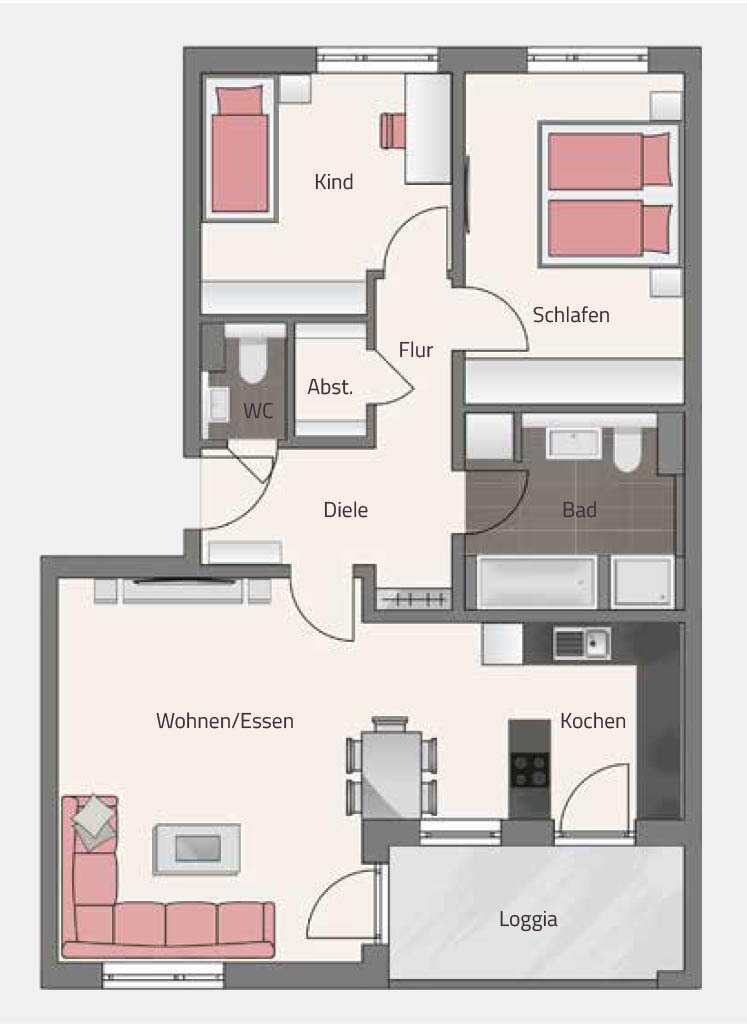 Wohnung zum Kauf 430.000 € 3 Zimmer 83,5 m²<br/>Wohnfläche 1.<br/>Geschoss Gersthofen Gersthofen 86368