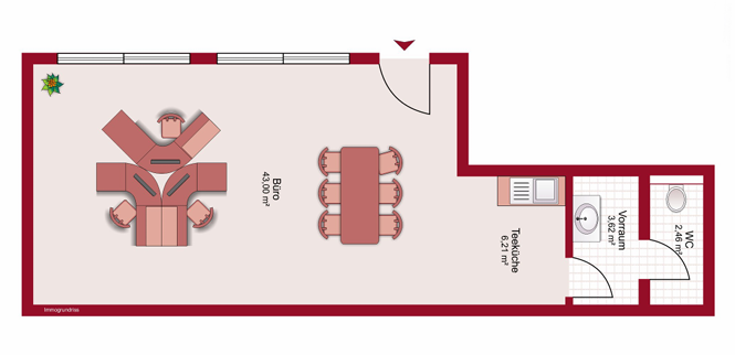 Bürofläche zur Miete 1.020 € 1 Zimmer 55,3 m²<br/>Bürofläche Ebbs 6341