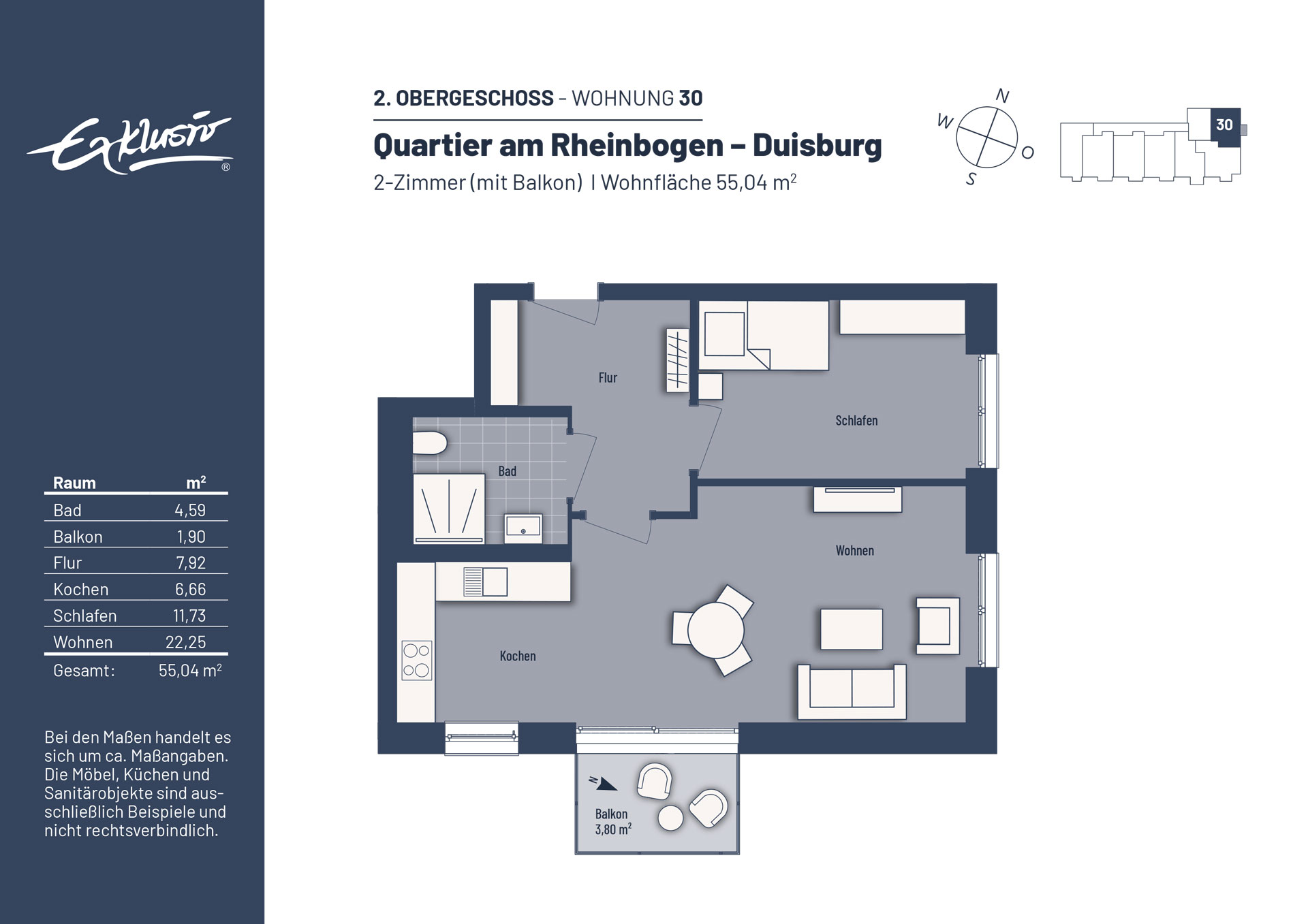 Wohnung zum Kauf provisionsfrei 235.000 € 2 Zimmer 55 m²<br/>Wohnfläche 2.<br/>Geschoss Buchholz Duisburg 47249