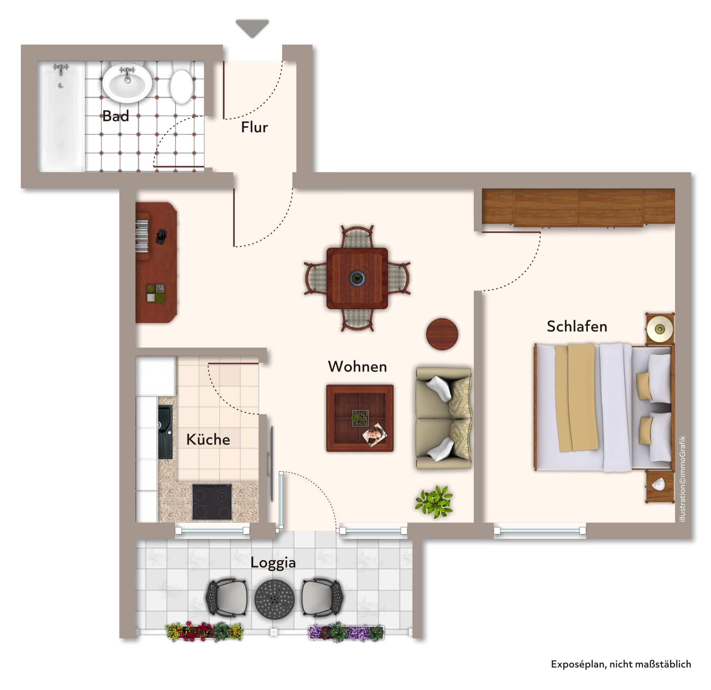 Wohnung zum Kauf provisionsfrei 309.000 € 2 Zimmer 52 m²<br/>Wohnfläche ab sofort<br/>Verfügbarkeit Bäumlstraße 15 Puchheim Bahnhof Puchheim 82178