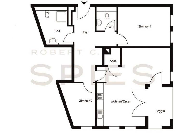 Wohnung zur Miete 998 € 2,5 Zimmer 83,1 m² Eversten Oldenburg 26131