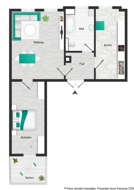 Wohnung zur Miete 299 € 2 Zimmer 56 m²<br/>Wohnfläche 2.<br/>Geschoss Hilbersdorf 151 Chemnitz 09131