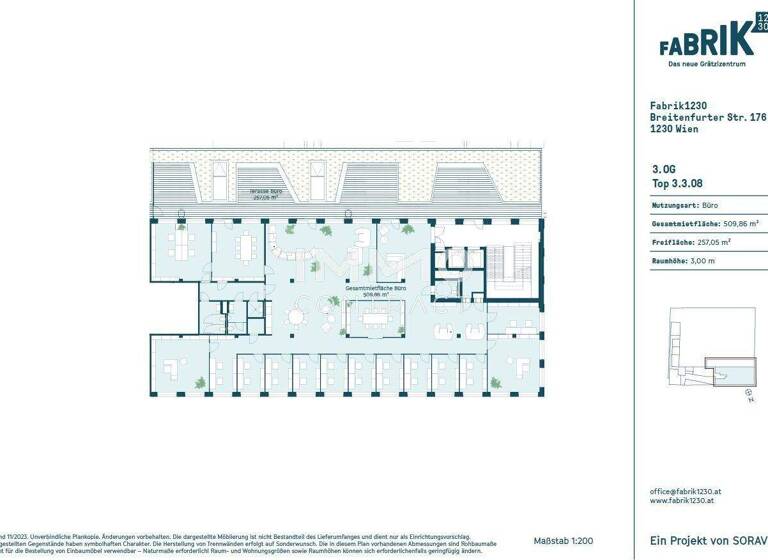 Bürofläche zur Miete - Erstbezug 16 € 504,8 m² Bürofläche Wien 1230
