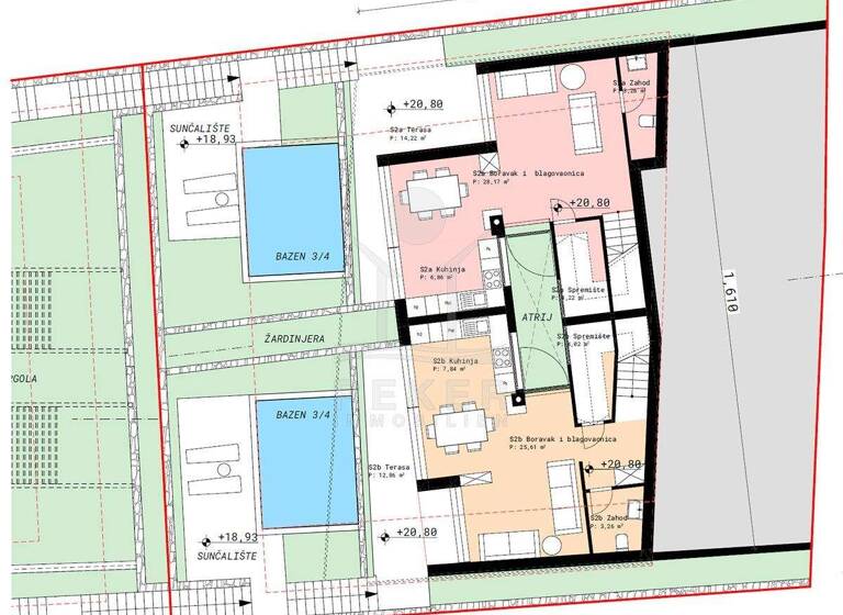 Doppelhaushälfte zum Kauf - Erstbezug 470.000 € 3 Zimmer 117,7 m² 189 m² Grundstück Smokvica 23250