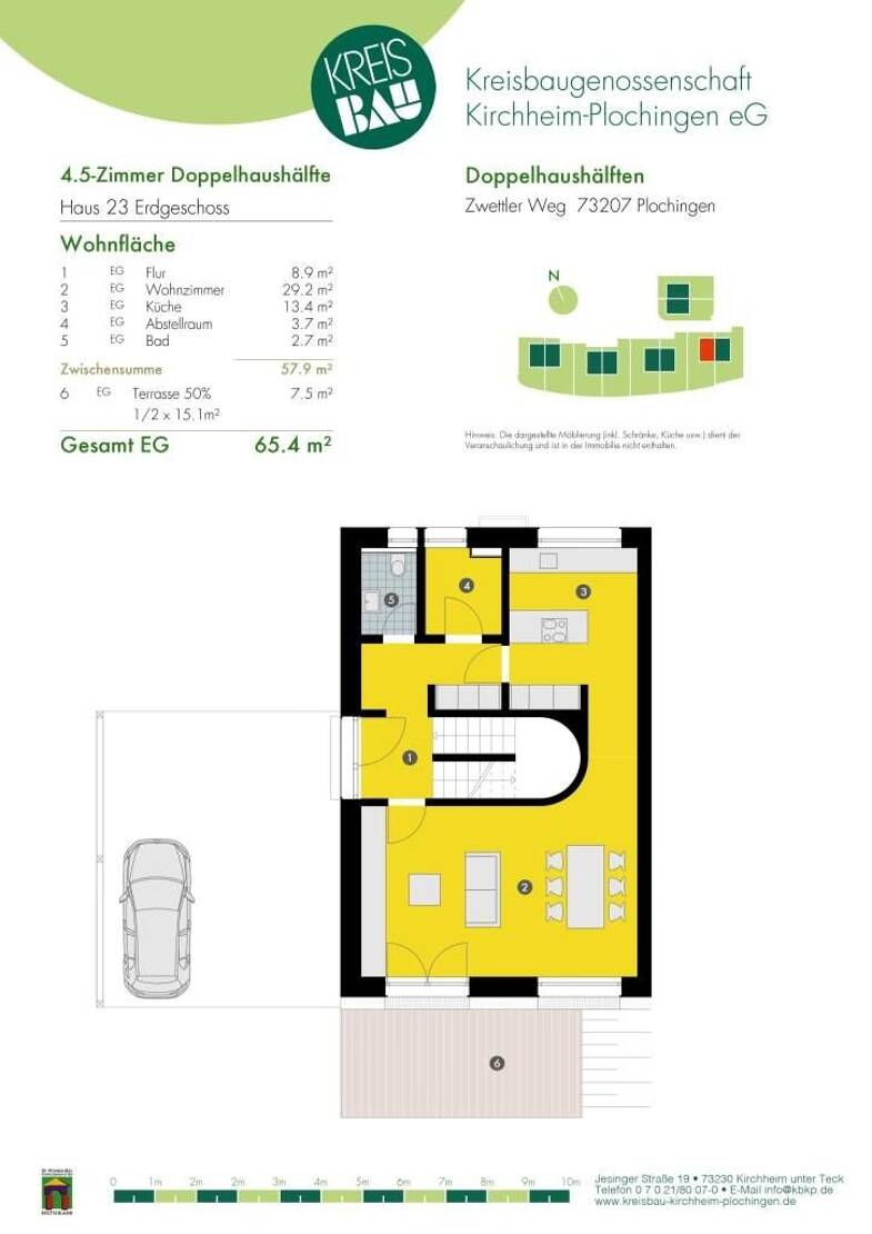 Doppelhaushälfte zum Kauf provisionsfrei 955.000 € 4,5 Zimmer 131,6 m² 368 m² Grundstück Plochingen 73207