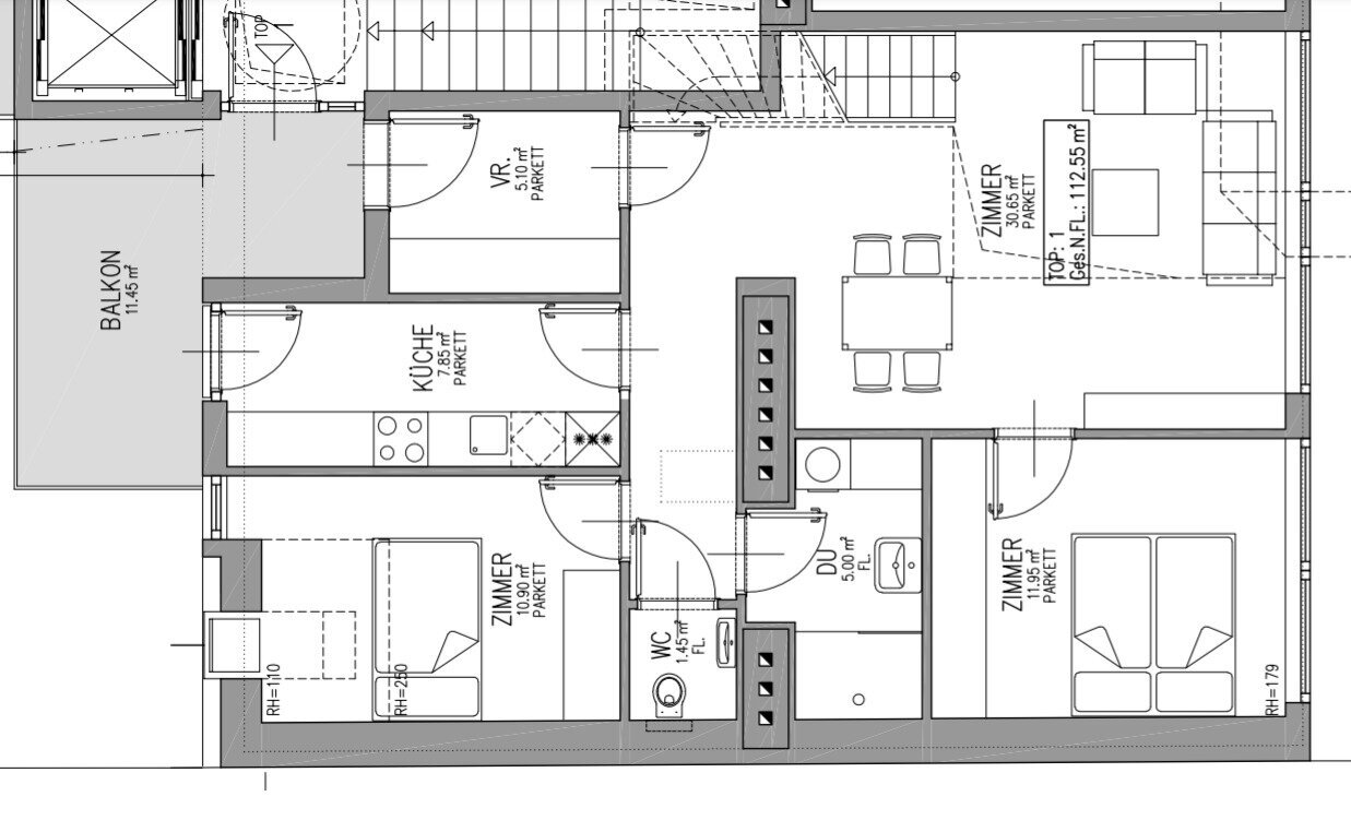 Wohnung zur Miete 2.272 € 5 Zimmer 112 m²<br/>Wohnfläche 4.<br/>Geschoss Wien 1020