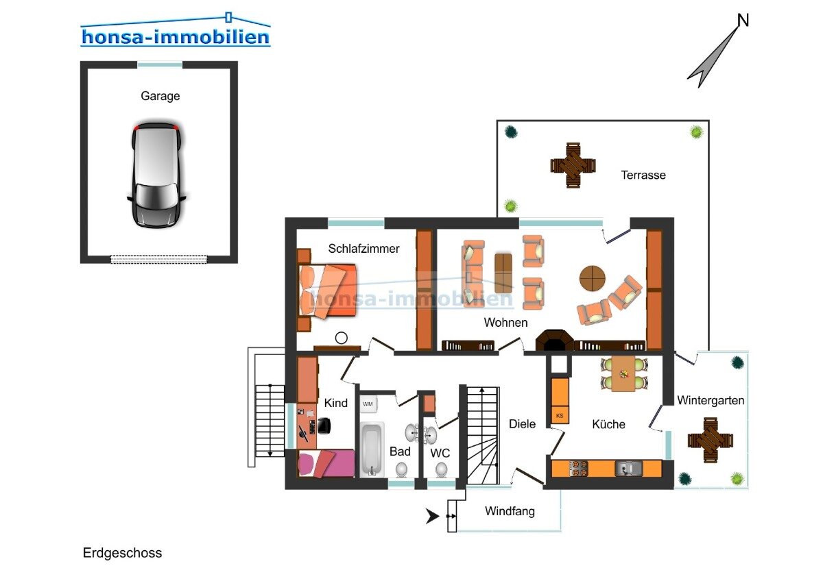 Bungalow zum Kauf 209.000 € 3 Zimmer 92 m²<br/>Wohnfläche 984 m²<br/>Grundstück Nartum Nartum 27404