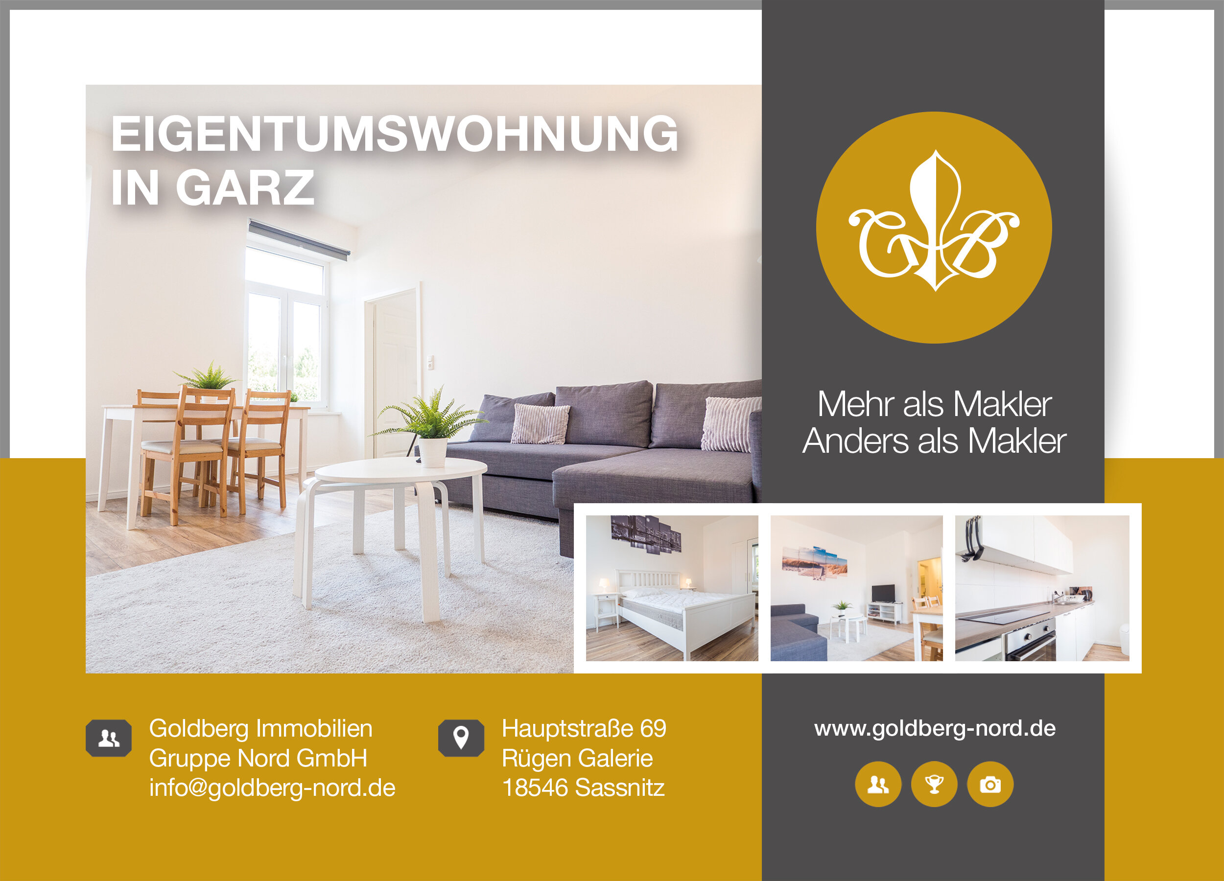 Wohnung zum Kauf 149.000 € 2 Zimmer 45,5 m²<br/>Wohnfläche Garz Garz/Rügen 18574