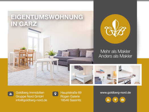 Wohnung zum Kauf 149.000 € 2 Zimmer 45,5 m² Garz Garz/Rügen 18574