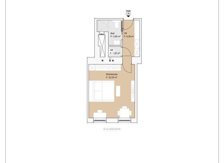 Studio zum Kauf - Erstbezug 175.000 € 1 Zimmer 33,5 m² 2. Geschoss Klausgasse Wien 1160