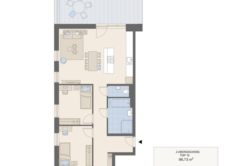 Wohnung zum Kauf - Erstbezug 689.000 € 4 Zimmer 96,7 m² 2. Geschoss frei ab 01.08.2026 Peterstalstraße Sankt Peter Graz 8042