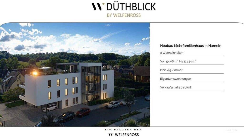 Penthouse zum Kauf - Erstbezug 669.000 € 4 Zimmer 121 m² 3. Geschoss Alte Heerstraße 94 Rohrsen Hameln / Rohrsen 31789