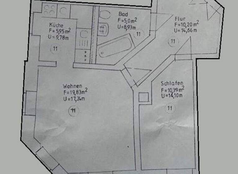 Wohnung zur Miete 579 € 2 Zimmer 50,4 m² 2. Geschoss frei ab sofort Siemensstrasse 25 Plagwitz Leipzig 04229