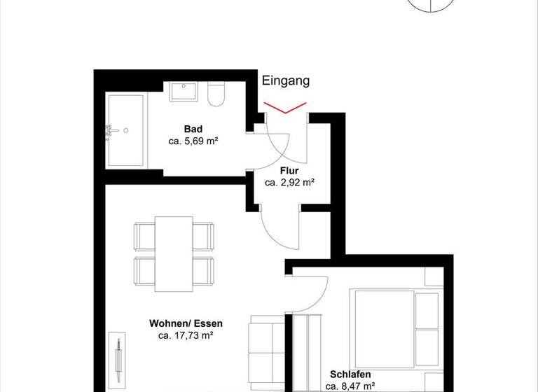 Wohnung zum Kauf 229.746 € 2 Zimmer 35 m² frei ab 01.10.2026 Altstadt Stralsund 18439