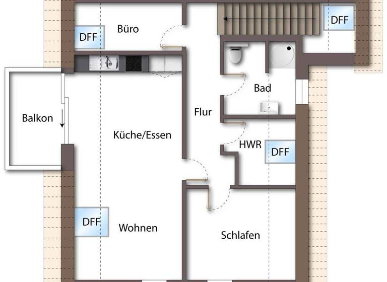 Wohnung zum Kauf provisionsfrei 245.000 € 3 Zimmer 69,7 m² Loga Leer 26789
